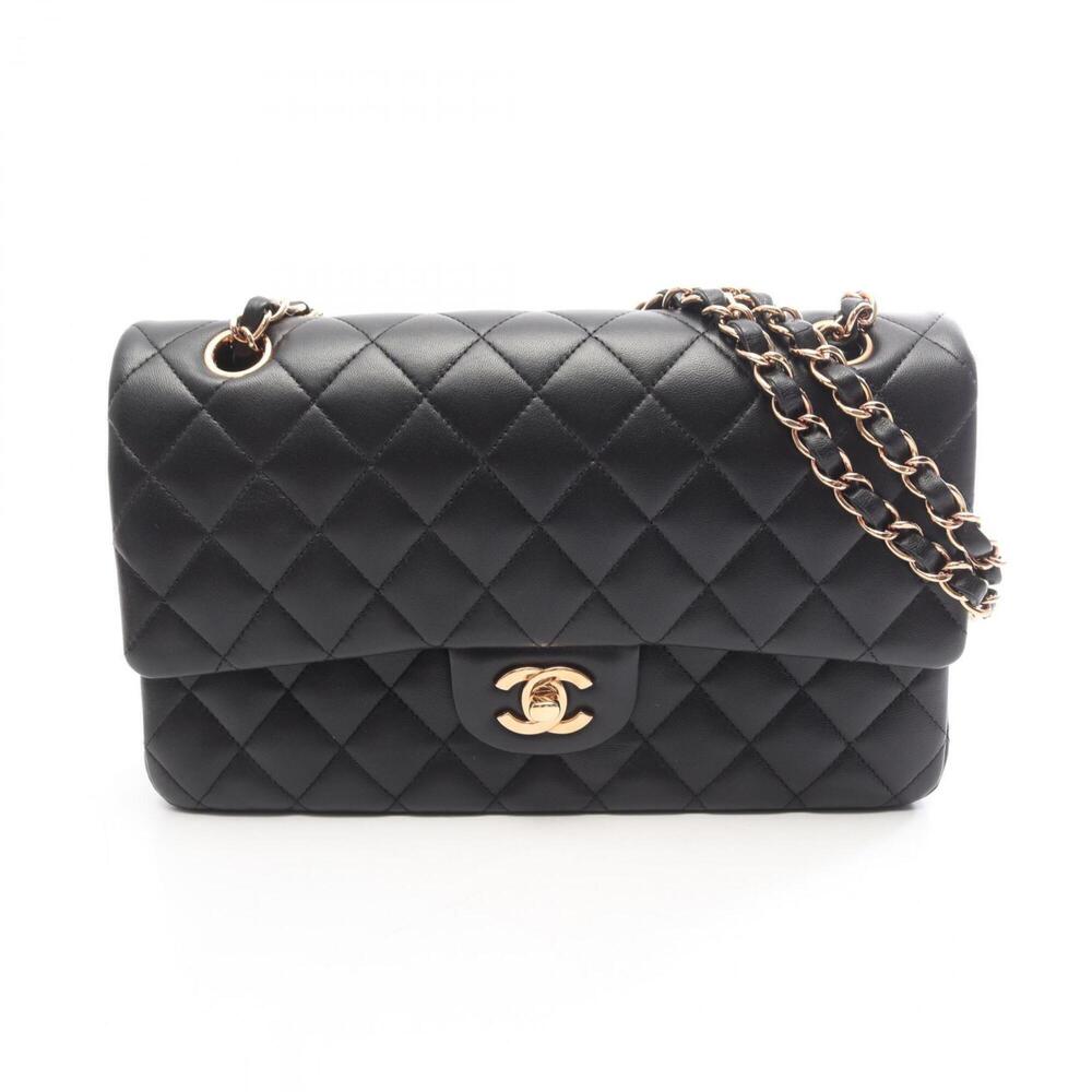 Chanel Matelassé Double Flap Shoulder Bag/Handbag, Lambskin Leather, Women's,...